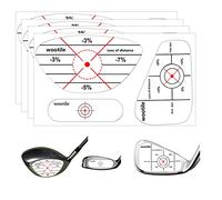 Golf Driver & Iron Impact Labels 210 Pcs Oversized, Target Stickers for Woods & Irons, Swing Training Aid