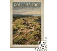 Golf Du Médoc Vintage Poster, Classic Puzzle, 1000 Pieces, 52x38cm/1000pcs