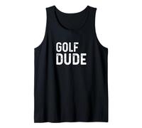 Golf Dude Distressed Golfer Golfing Course Green Golf Cart Tank Top