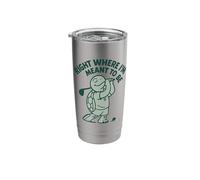 Golf Enthusiast Right Where I'm Meant to Be Stainless Steel Insulated Tumbler