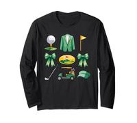Golf Essentials Icon Art Golf Ball Cart Visor Tournament Long Sleeve T-Shirt