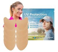 Golf Face Patch - 5 Pairs UV Protection Sunscreen Màsk | Clear Comfortable Outdoor Sun Block | Facial Patches For Golfers, Wind Protection, Skin Care, Portable Lightweight Shield
