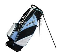 Golf Fairway C Stand Bag, Classic Cart Golf Bag Clubs Organizer Lightweight Easy To Carry, Dedicated Putter Well, Rain Cover(Black blue)