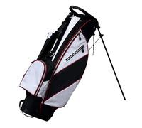 Golf Fairway C Stand Bag, Classic Cart Golf Bag Clubs Organizer Lightweight Easy To Carry, Dedicated Putter Well, Rain Cover(Black white)