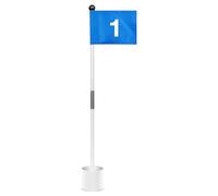 Golf Flag Kit - Double Sided Golf Pin Flags for Courtyard, Portable Golf Accessories for Golf Lovers to Practice in the Garden