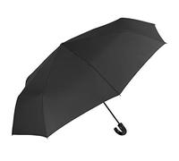 Golf Folding Umbrella for Men - Windproof Big Large Brolly - Resistant Strong Quality Umbrella in Fiberglass - Auto Open Close - PFC FREE - Diameter 118 cm - Perletti Technology (Black)