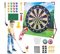 Golf Game, 4 in 1 Golf Target Game, with Detachable Club, 4 in 1 Experience Developing Outdoor Educational Toys for Living Room Practice, Team Building