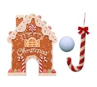 Golf Game - Gingerbread House Goal Christmas Mini Golf Course, Festive Indoor Putting Game Set | Fun Holiday Activity Decoration For Home Room Gatherings Party Family Carnival Event