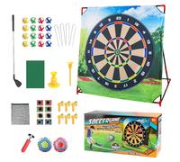 Golf Game Set, 4 In 1 Golf Games Outdoor Play Equipment Practice Mat, Portable Golf Equipment, Interactive Chipping Battle for Family Yard Practice Lawn Party Children Teen Adults Boys 42B