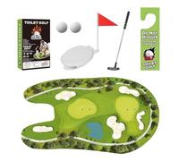 Golf Game, Toilet-Golf Set, Funny Bathroom Toy, Compact Putting Entertainment, Easy Storage Solution, Green Mat, For Son, Boyfriend, Adults, Husband, Dad, Restroom, Home