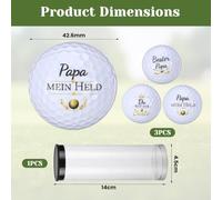 Golf Gift for Dad - 3 Golf Balls White 42.6mm Golf Accessories Men | For beginners & golfers, Father's Day, birthday, Christmas, retirement, anniversary