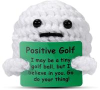 Golf Gifts Accessories Funny Positive Golf Ball Crochet Gag Gift Ideas, Emotional Support Nuggets for Men Women Golfers Tournament Dad Mom Fathers Day Christmas Easter Birthday Stuff(positive golf)