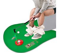 Golf Gifts for Men Dad, Toilet Mini Golf Set, Funny Secret Santa Gifts for Men Him,Christmas Novelty Presents for Dad Grandpa on Fathers Day Birthday Anniversary（6-piece set）