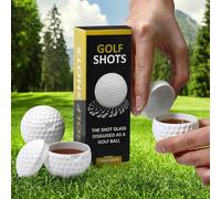 Golf Gifts for Men, Novelty Whiskey Glasses, Personalised Golf Ball Shot Glasses with Lid, Funny Shot Glass Perfect Drinking Tumblers for Home Bar Party Birthday Gifts for Golfers (Set of 3)