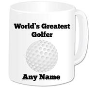 Golf Gifts for Men - Personalised Golfing World's Greatest Golfer Mug Cup - Sports Present for Him. Birthday Christmas Father's Day Dad Son Grandad Uncle Husband