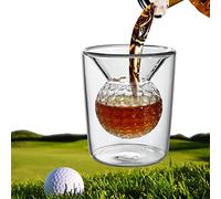Golf Gifts for Mens Golfers, Whiskey Glass with Golf Ball Shape Embedded Novelty Whisky Glass Perfect for Bourbon, Scotch, Rum, Tonic, Cocktails Personalised Whisky Glass Birthday Gifts