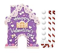 Golf Gingerbread House | Putt Toys for Valentine's and Holidays,Golf Course with Sticks and Candy Cane Balls - for Festive Nights Birthdays Celebrations in Salon