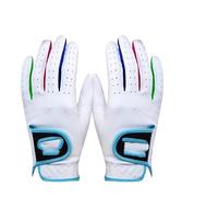 Golf Glove 1 Pair Golf Gloves Kids Microfiber Cloth Breathable Anti-Slipping Gloves Blue Pink Left Hand Right Hand Golf Gloves(Pink,17)