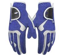 Golf Glove 1pc Golf Gloves Men Professional Breathable Blue White Soft Fabric Left Right Sports Non-slip Glove For Golfer Gift Golf Gloves(1pair Blue,Medium Large ML 24)