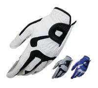 Golf Glove 1pcMen's Micro Fiber Soft Golf Gloves Left Hand Particles Breathable Sports Grip Anti-skidding Mittens Golf Gloves(Left white,24)