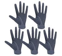Golf Glove 5 Pcs Premium PU Leather Golf Gloves Men Left Hand Grip Wear Durable Flexible Comfortable Golf Gloves(Black 5PCS,Size 27 XXL)
