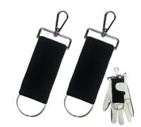 Golf Glove Belt Holder Strap - Rotating Glove Belt Holder, 2 Portable Hook & Loop Clips | On the Course Golf Club Bay Accessory to Carry Gloves