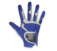 Golf Glove Men's Golf Glove One Pc Pair 2 Color Options Improved Grip System Cool Comfortable Blue White Color Left Right Hand Golf Gloves(Right Hand Blue,Large L 25)