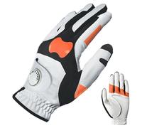 Golf gloves for the left hand men - leather grip clothing, palm glove, traction enhancement function, athletic course equipment with long | Golf glove for use on the fairwa