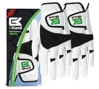 Golf Gloves Men Left Hand Right Leather Cabretta Upgraded All Weather Value 1/2 Pack, Mens Golf Gloves Right Handed Golfer Durability Comfortable Fit (2 Pcs-White, M-L, Left)