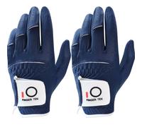 Golf Gloves Men Left Hand Synthetic All Weather Soft Rain Grip Relaxgrip Value 2 Pack, Mens Golf Glove Wear Resistant for Perfect Swing (Dark Blue, XL)