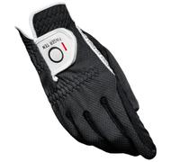 Golf Gloves Men Right Hand Rain Grip Weathersof Value Pack, Mens Golf Glove Wear Resistant Non Slip Color Black (Black-1 Pack, M-Worn on Right Hand)