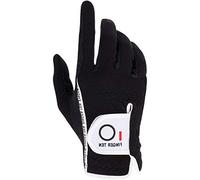 Golf Gloves Men Right Hand Rain Grip Weathersof Value Pack, Mens Golf Glove Wear Resistant Non Slip Color Black (Black-1 Pack, L-Worn on Right Hand)
