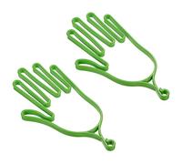 Golf Gloves Stretcher, 2 Pack Plastic Keeper Support Rack Holder Dryer Hanger Frame for Sports Gloves Maintenance, Green