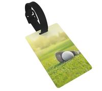 Golf Grass Luggage Tags, PVC Luggage Tags for Suitcases, Luggage Labels with Name Id Card, Noticeable, Durable, Travel Accessories