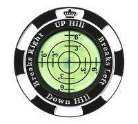 Golf Green Reader - Zinc Alloy Golfer Markers For Greening | Poker Chip Style And Magnetic To A Hat Clip, Easy Ball Marker Too Much Use For The Green