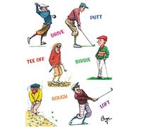 Golf Greeting Card. Golfing Terms. Birthday