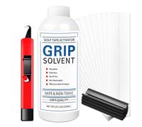 Golf Grip Regripping Kit - Professional Golf Club Maintenance Kit, Hook , 15 Strips, Rubber Clamp, Solvent Bottle | Complete DIY Tool for Cutting Golf Clubs