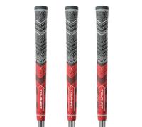 Golf Grip Tour Fit Dual Compound Premium Half Cord Golf Grips Standard Midsize Golf Grips with Golf Tape Set of 1/3/6/9/13 (Standard, Black/Red set of 3)
