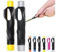 Golf Grip Trainer Left Handed, Golf Training Aid, Golf Grip Kit, Improves Clubface Control,Enhance Grip Strength, Swing Accuracy & Muscle Memory, Help Train Correct Hand Position(Yellow,2pcs)
