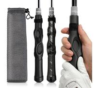 Golf Grip Training Aid - Rubber Golf Training Aid for Correct Hand Position, Fits All Golf Clubs, Build Proper Grip Fundamentals for Consistent Practice (Black)