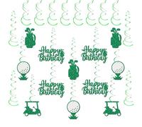 Golf Hanging Swirls, Let's Partee Party Decor Supplies Men Hanging Swirls Party Streamers Golf Sports Themed Party Supplies 24pcs