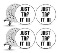 Golf Hat Clip with Ball Marker Magnetic Value Gift Set, Alignment Clips Attaches Easily to Hat Caps Belt Fashion Pattern Training Aids Accessories for Men Women Durable Removable (Style 10)