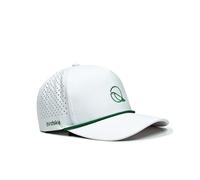 Golf Hat Snapback with Rope Design, Water Proof, Moisture Wicking, Breathable, Quick Drying, High Performance Golf Hat, The Captain 2 Golf Cap White Hat with Green Rope, White, One size