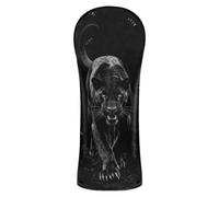 Golf Head Cover Black Leopard Predator Art