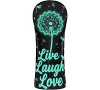 Golf Head Cover Headcover with Interchangeable No. Tags Designed to Fit All Woods and Drivers Live Laugh Love Dandelion Blue Butterfly Love