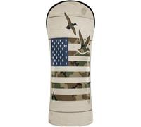 Golf Head Cover Headcover with Interchangeable No. Tags for Woods and Driver Fairway Hybrid Camouflage Duck Camouflage USA USA Flag Duck Hunting