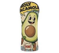 Golf Head Cover Headcover with Number Tags Designed to Fit All Woods and Drivers Retro Comic Style Avocado holy Guacamole Illustration