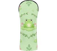 Golf Head Cover Headcovers with Number Tag Designed to Fit All Woods and Drivers Pastel Cottagecore Frog & Mushroom Hat - Pale Sage Green