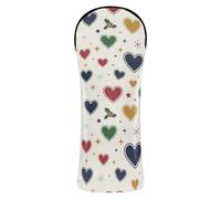 Golf Head Cover Headcovers with Number Tag for Driver Fairway Hybrid Wood Christmas Cream Hearts Snowflakes Holly