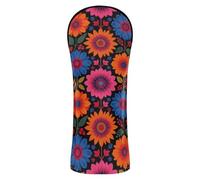 Golf Head Cover Headcovers with Number Tag for Woods and Driver Fairway Hybrid Mexican Folk Art Floral Embroidery Pattern Heritage Otomi